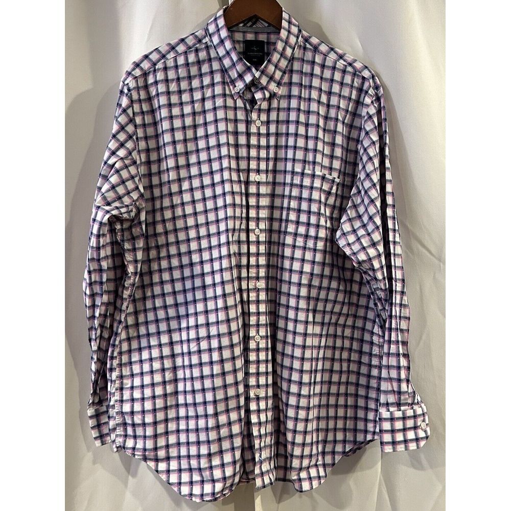 TAYLOR BYRD Checkered Long Sleeve Shirt Flip‎ Cuff Men's Size 2X Multicolor